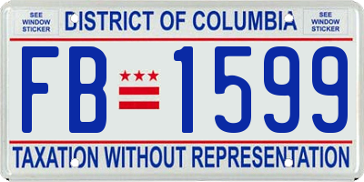 DC license plate FB1599