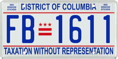 DC license plate FB1611