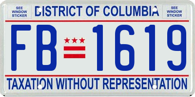 DC license plate FB1619