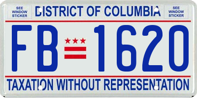 DC license plate FB1620