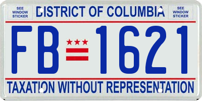 DC license plate FB1621