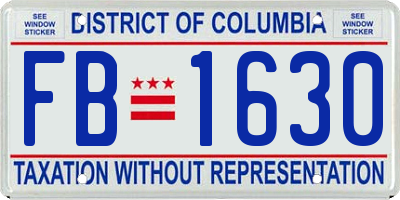 DC license plate FB1630