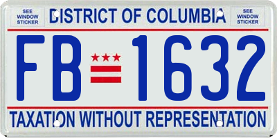 DC license plate FB1632