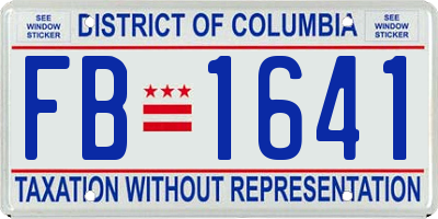 DC license plate FB1641