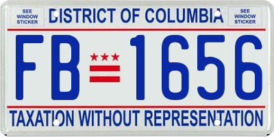 DC license plate FB1656