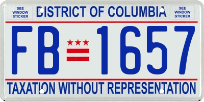 DC license plate FB1657