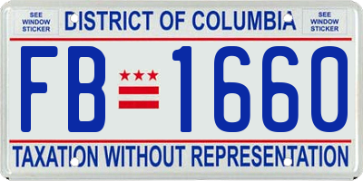 DC license plate FB1660