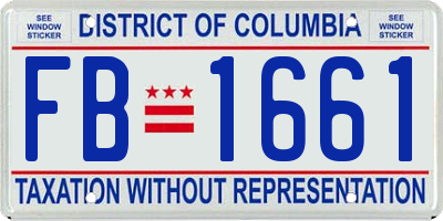 DC license plate FB1661