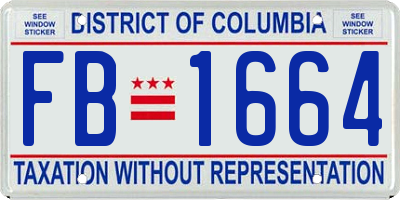 DC license plate FB1664