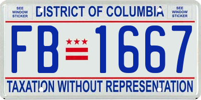 DC license plate FB1667