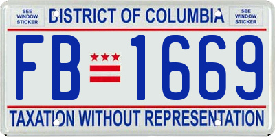 DC license plate FB1669