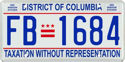 DC license plate FB1684