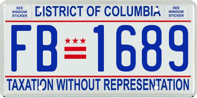 DC license plate FB1689