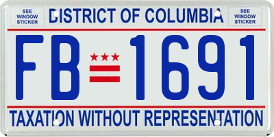 DC license plate FB1691