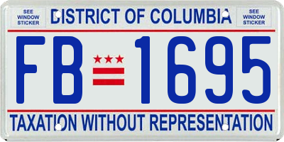 DC license plate FB1695