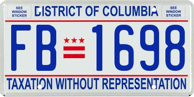 DC license plate FB1698