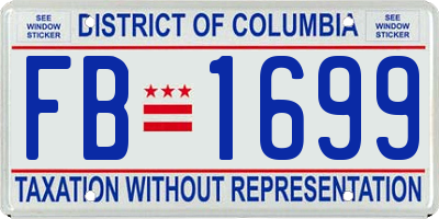 DC license plate FB1699