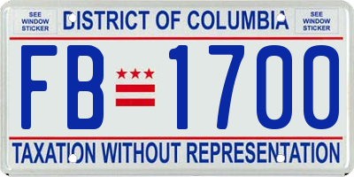 DC license plate FB1700