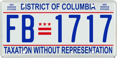 DC license plate FB1717