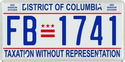 DC license plate FB1741