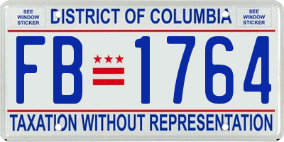 DC license plate FB1764