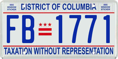 DC license plate FB1771