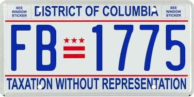 DC license plate FB1775