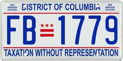 DC license plate FB1779