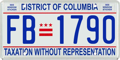 DC license plate FB1790