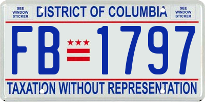 DC license plate FB1797