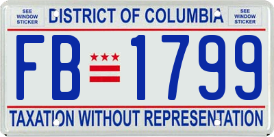 DC license plate FB1799