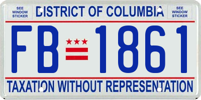 DC license plate FB1861