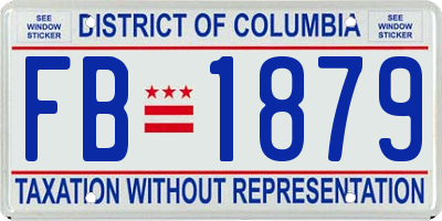 DC license plate FB1879