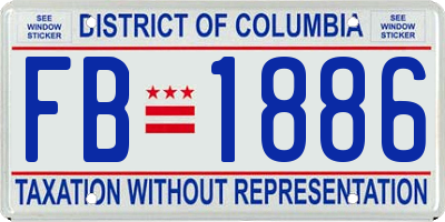 DC license plate FB1886