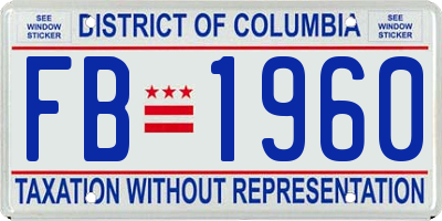 DC license plate FB1960