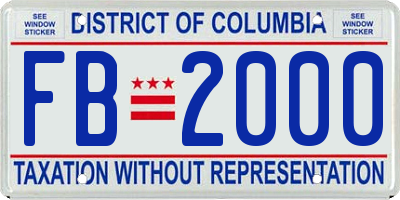 DC license plate FB2000