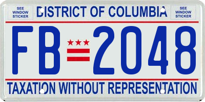 DC license plate FB2048