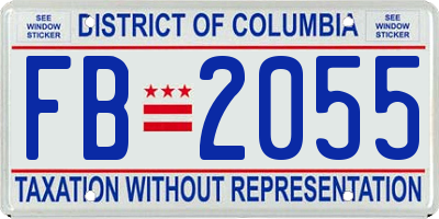 DC license plate FB2055