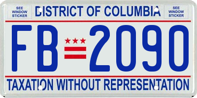 DC license plate FB2090