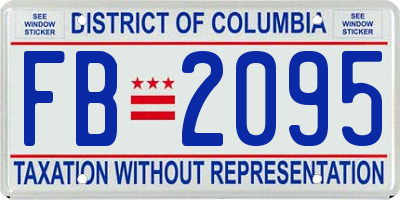 DC license plate FB2095