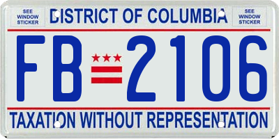 DC license plate FB2106