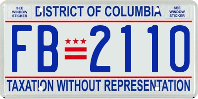 DC license plate FB2110