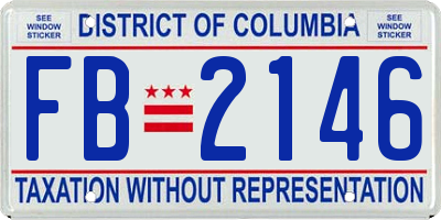 DC license plate FB2146