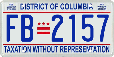 DC license plate FB2157