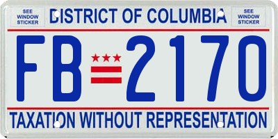 DC license plate FB2170