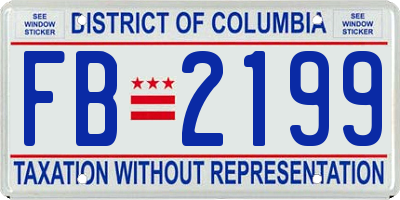 DC license plate FB2199