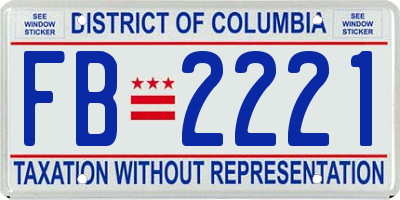 DC license plate FB2221