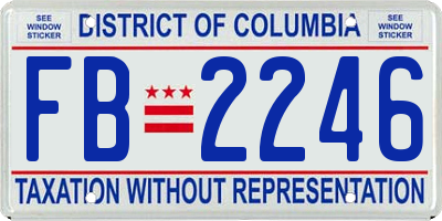 DC license plate FB2246