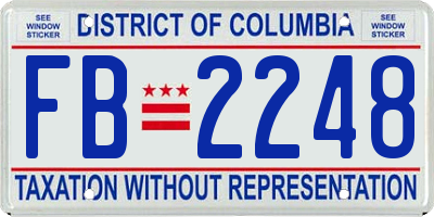 DC license plate FB2248