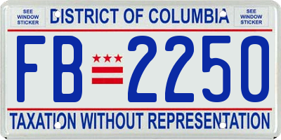 DC license plate FB2250